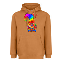 Meerkat LGBTQ+ Pride Gnome With Heart Balloon Heavyweight Hoodie - BundleAndBundleShop