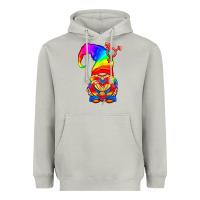 Moon Dust LGBTQ+ Pride Gnome With Heart Balloon Heavyweight Hoodie - BundleAndBundleShop