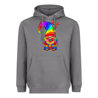 Storm LGBTQ+ Pride Gnome With Heart Balloon Heavyweight Hoodie - BundleAndBundleShop