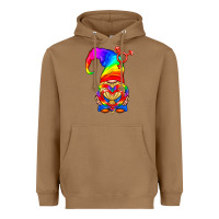Toasted Coconut LGBTQ+ Pride Gnome With Heart Balloon Heavyweight Hoodie - BundleAndBundleShop