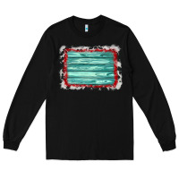 Black cowhide bandana wood background Long Sleeve Tee - AdoDesignShop