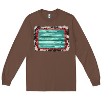 Chestnut cowhide bandana wood background Long Sleeve Tee - AdoDesignShop