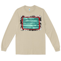Mushroom cowhide bandana wood background Long Sleeve Tee - AdoDesignShop