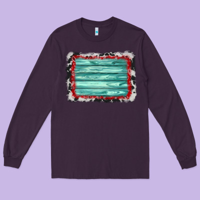 Cowhide Bandana Wood Background Long Sleeve Tee Designed By Adodesignshop