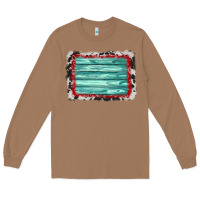 Toasted Coconut cowhide bandana wood background Long Sleeve Tee - AdoDesignShop