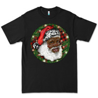 Black African American Santa Christmas Premium Tee - RanaPortraitStore