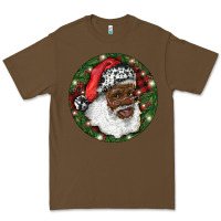 Cacao African American Santa Christmas Premium Tee - RanaPortraitStore