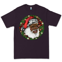 Plum African American Santa Christmas Premium Tee - RanaPortraitStore