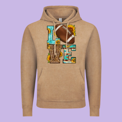 Western Love American Football Vintage Hoodie Designed By Hra Design Shop