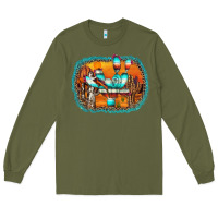 Army Green western cactus Long Sleeve Tee - AdoDesignShop