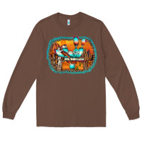 Chestnut western cactus Long Sleeve Tee - AdoDesignShop