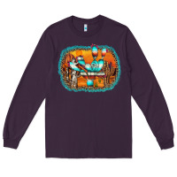 Plum western cactus Long Sleeve Tee - AdoDesignShop