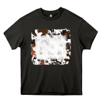 Asphalt black and brown cowhide Heavy Core Tee - RanaPortraitStore