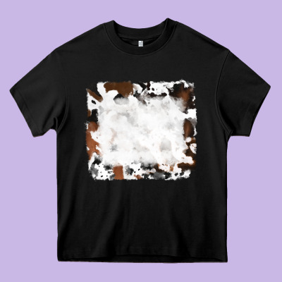 Heavy Core Tee black and brown cowhide