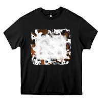 Black black and brown cowhide Heavy Core Tee - RanaPortraitStore