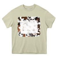 Mossy black and brown cowhide Heavy Core Tee - RanaPortraitStore