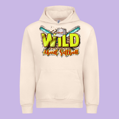 Wild About Softball Urban Hoodie Designed By Howdyjamesfarm
