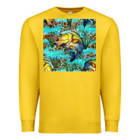 Lemon Lake Fish And Reeds With Leopard Seamless Pattern Bbs Premium Sweatshirt - BundleAndBundleShop