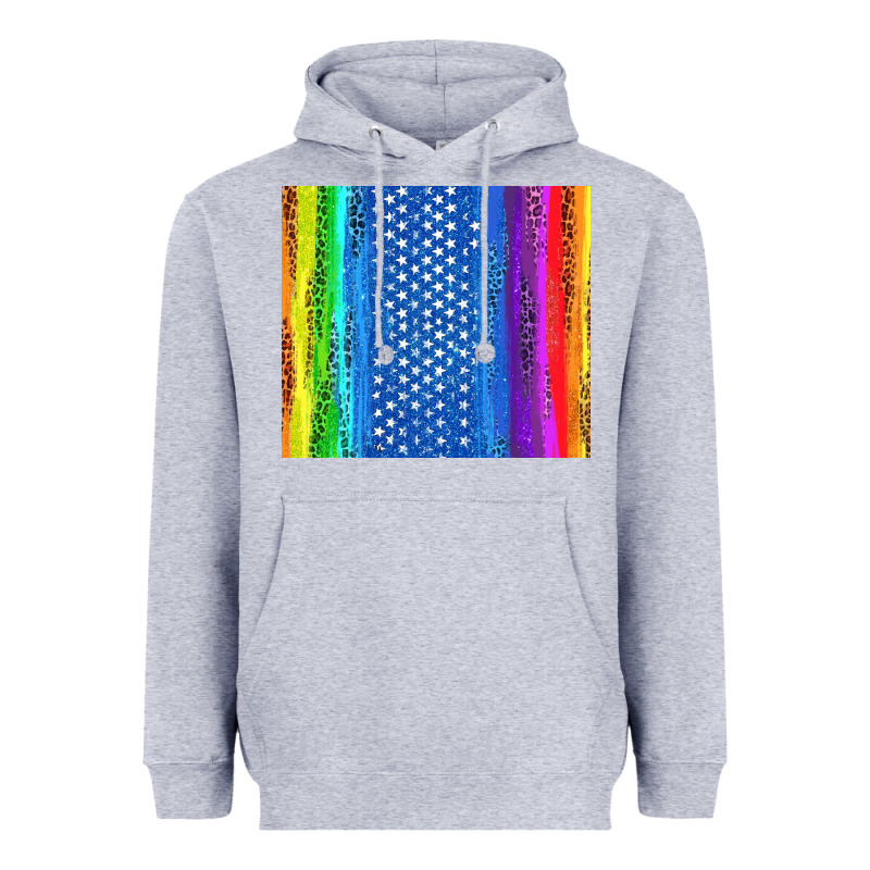 Lgbtq+ Pride American Flag Tumbler Heavyweight Hoodie by BundleAndBundleShop | Teevron