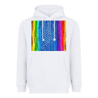 White LGBTQ+ Pride American Flag Tumbler Heavyweight Hoodie - BundleAndBundleShop