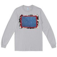 Moon Dust cowhide bandana denim background Long Sleeve Tee - AdoDesignShop