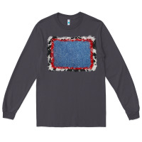 Smoke cowhide bandana denim background Long Sleeve Tee - AdoDesignShop