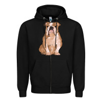 Black bulldog Zipper Hoodie - MaliasSmallBusiness