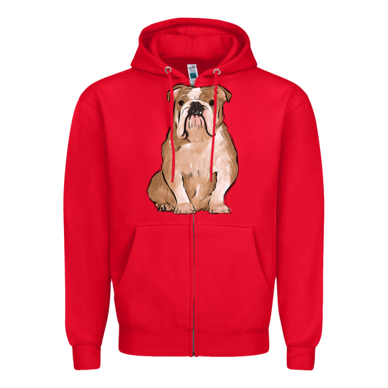 Bulldog Zipper Hoodie by MaliasSmallBusiness | Teevron