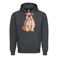 Smoke bulldog Zipper Hoodie - MaliasSmallBusiness