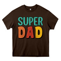 Chocolate Brown super dad Heavy Core Tee - Artiststas