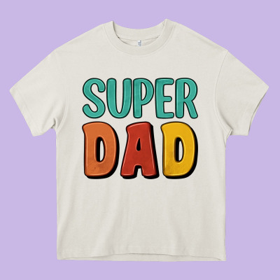 Super Dad Heavy Core Tee Designed By Artiststas