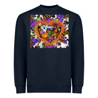 Navy halloween heart Heavyweight Sweatshirt - AdoDesignShop