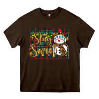 Chocolate Brown christmas stay Heavy Core Tee - RanaPortraitStore
