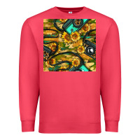 Cardinal Leopard Digital Camera And Sunflowers With Camouflage Seamless Pattern Premium Sweatshirt - BundleAndBundleShop