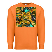 Carrot Leopard Digital Camera And Sunflowers With Camouflage Seamless Pattern Premium Sweatshirt - BundleAndBundleShop