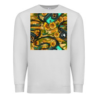 Dove Grey Leopard Digital Camera And Sunflowers With Camouflage Seamless Pattern Premium Sweatshirt - BundleAndBundleShop
