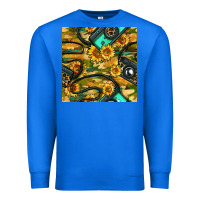 True Royal Leopard Digital Camera And Sunflowers With Camouflage Seamless Pattern Premium Sweatshirt - BundleAndBundleShop