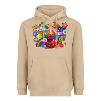 Mushroom LGBTQ+ Pride Coffee Cups Heavyweight Hoodie - BundleAndBundleShop