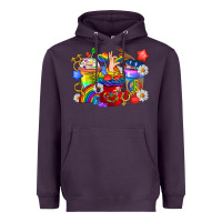 Plum LGBTQ+ Pride Coffee Cups Heavyweight Hoodie - BundleAndBundleShop