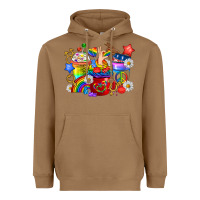 Toasted Coconut LGBTQ+ Pride Coffee Cups Heavyweight Hoodie - BundleAndBundleShop