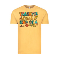 Vintage Mustard thankful  blessed and kind of a mess Vintage Tee - AdoDesignShop