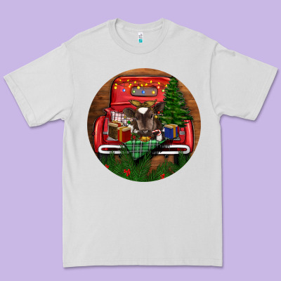 Premium Tee Baby Cow Christmas