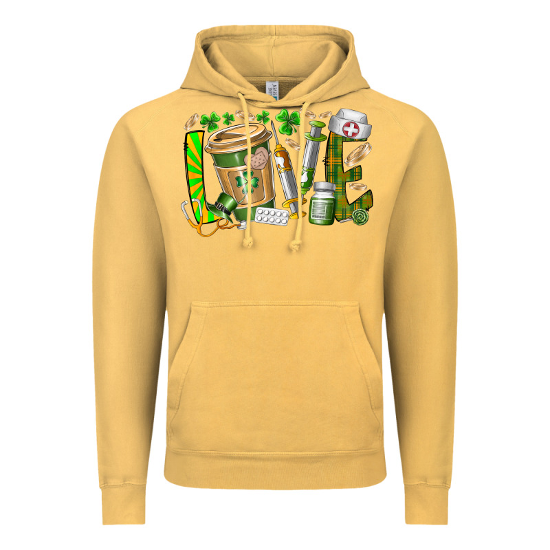 St Patricks Love Nurse Vintage Hoodie by RacoonDesign | Teevron