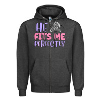Charcoal Heather he fits me perfectly Zipper Hoodie - MaliasSmallBusiness