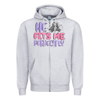 Heather Grey he fits me perfectly Zipper Hoodie - MaliasSmallBusiness