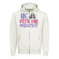 Oatmeal Heather he fits me perfectly Zipper Hoodie - MaliasSmallBusiness
