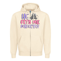 Sandshell he fits me perfectly Zipper Hoodie - MaliasSmallBusiness