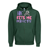 Sports Green he fits me perfectly Zipper Hoodie - MaliasSmallBusiness