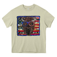 Mossy bison with american flag Heavy Core Tee - RanaPortraitStore
