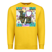 Lemon Leopard Love Hair And Mirror With Daisy Seamless Pattern Bbs Premium Sweatshirt - BundleAndBundleShop
